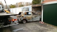Brandschaden durch einen PKW in einer Garage